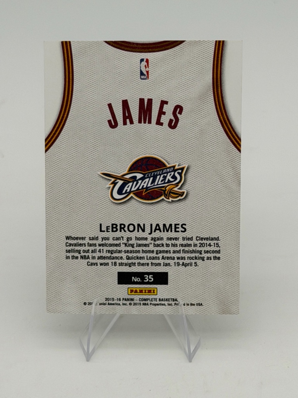 Steph Curry LeBron James Panini Home Set Lot 2015 2016 No 12 No 35 Cards - Picture 3 of 5